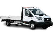 Car Hire Consett - White Ford Transit Dropside Van - Van hire Consett